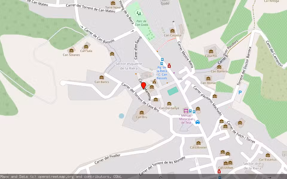 Mapa de Subasta Inmueble (Vivienda) en Teià, Barcelona