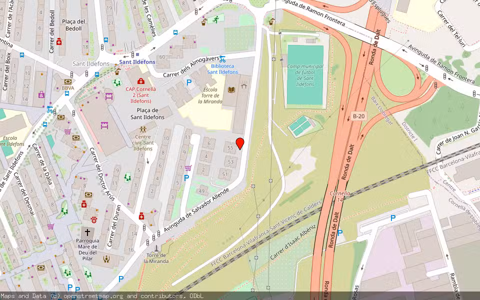 Mapa de Subasta Inmueble (Vivienda) en Cornella De Llobregat, Barcelona