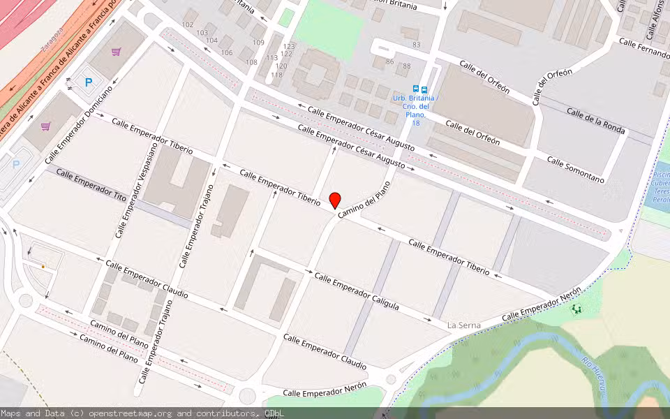 Mapa de Subasta Inmueble (Solar) en Cuarte De Huerva, Zaragoza