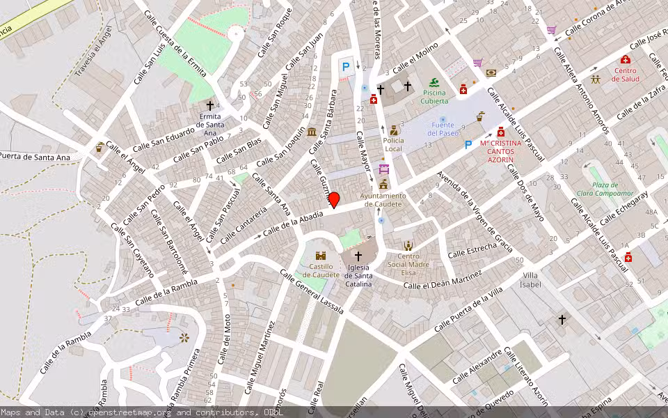 Mapa de Subasta Inmueble (Garaje) en Caudete, Albacete