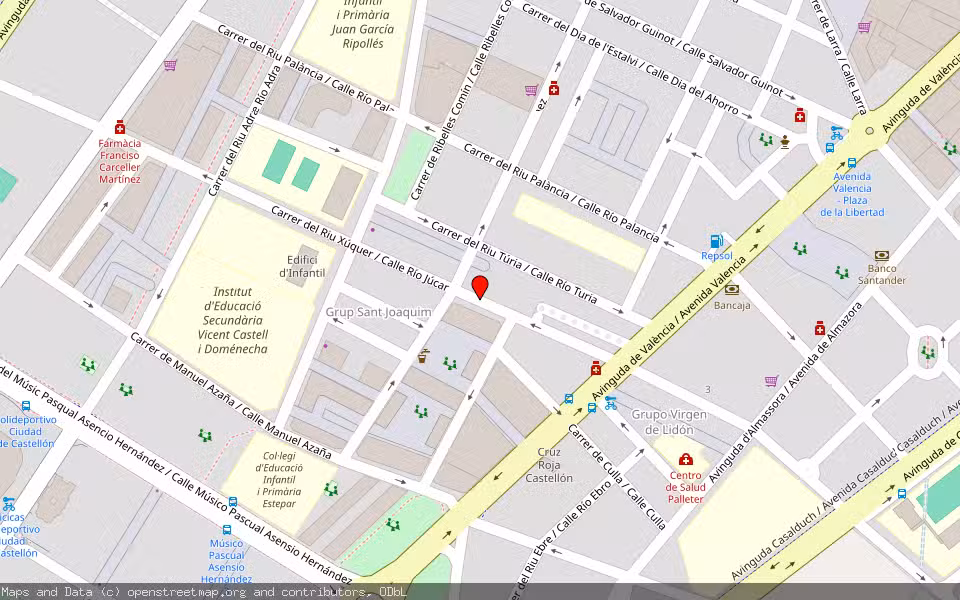 Mapa de Subasta Inmueble (Vivienda) en Castellon De La Plana, Castellón/Castelló