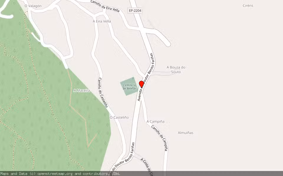 Mapa de Subasta Inmueble (Vivienda) en Belesar (baiona), Pontevedra