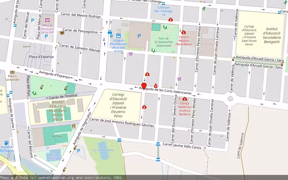 Mapa de Subasta Inmueble (Local comercial) en Vall D´uixo, Castellón/Castelló