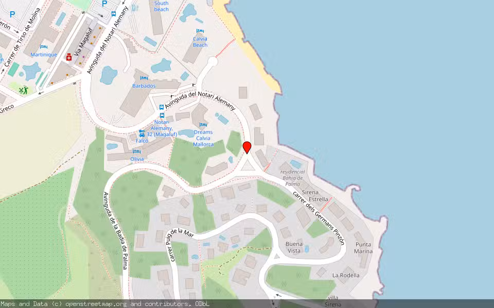 Mapa de Subasta Inmueble (Local comercial) en Calvia, Illes Balears