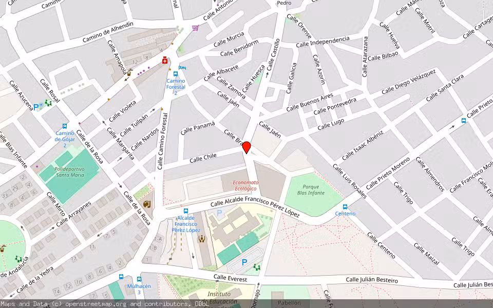 Mapa de Subasta Inmueble (Garaje) en La Zubia, Granada