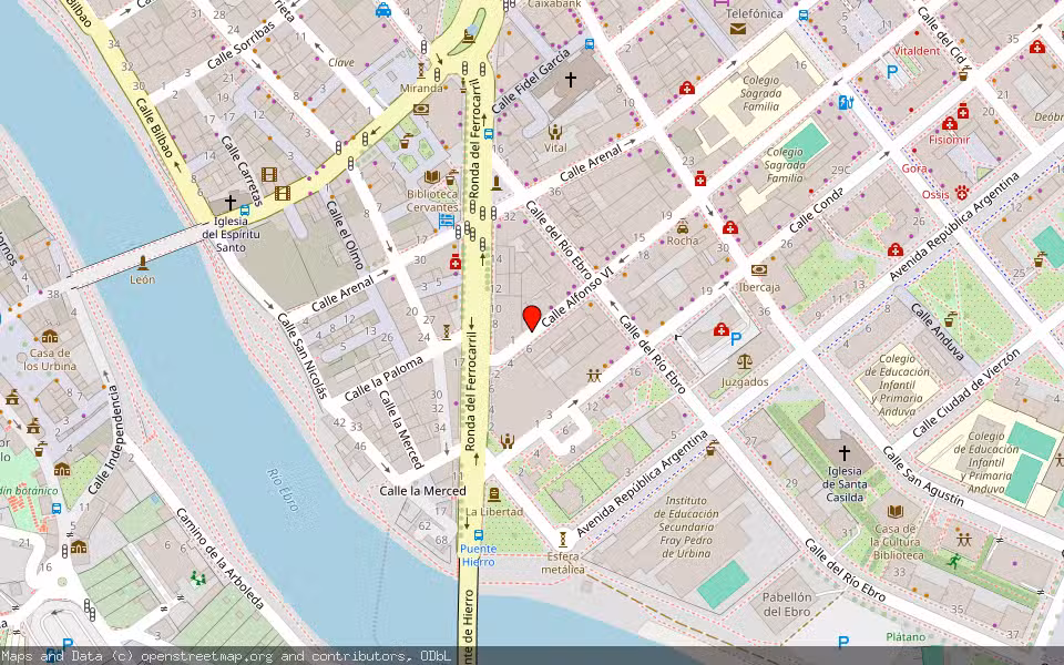 Mapa de Subasta Inmueble (Vivienda) en Miranda De Ebro, Burgos