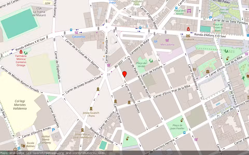Mapa de Subasta Inmueble (Vivienda) en Mataró, Barcelona