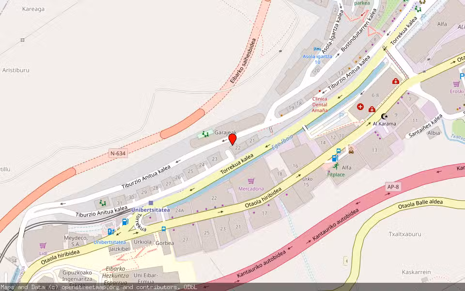 Mapa de Subasta Inmueble (Vivienda) en Eibar, Gipuzkoa