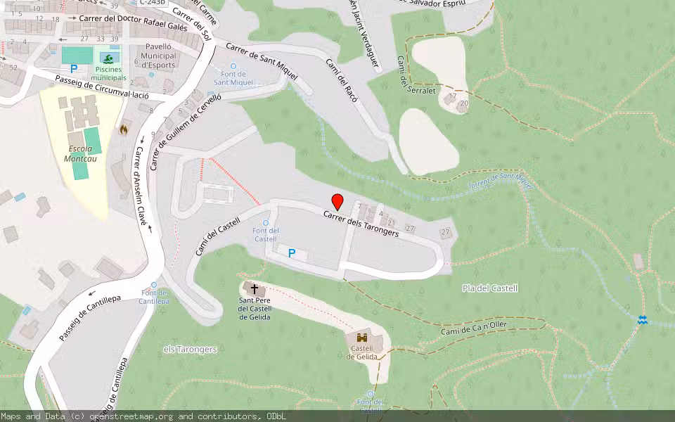 Mapa de Subasta Inmueble (Vivienda) en Gelida, Barcelona