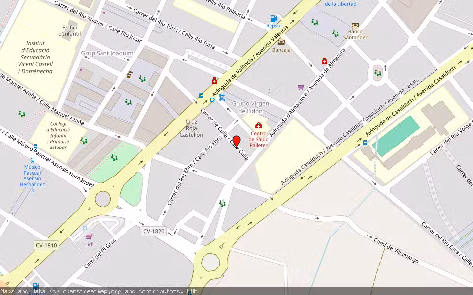 Mapa de Subasta Inmueble (Vivienda) en Castellon, Castellón/Castelló