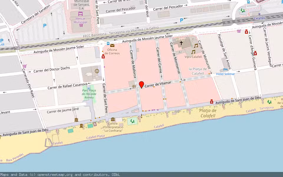 Mapa de Subasta Inmueble (Vivienda) en Calafell, Tarragona