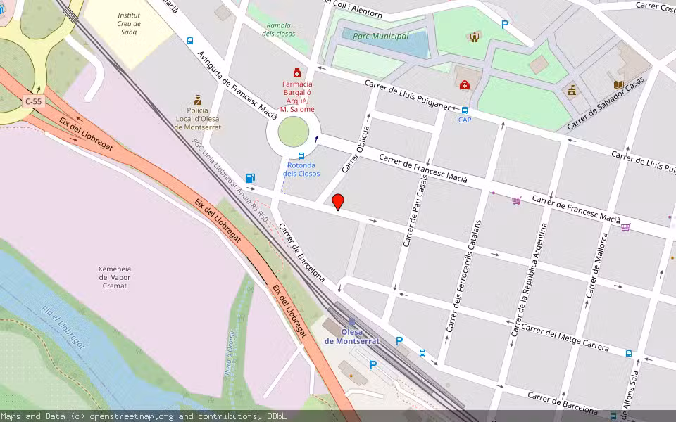 Mapa de Subasta Inmueble (Garaje) en Olesa De Montserrat, Barcelona