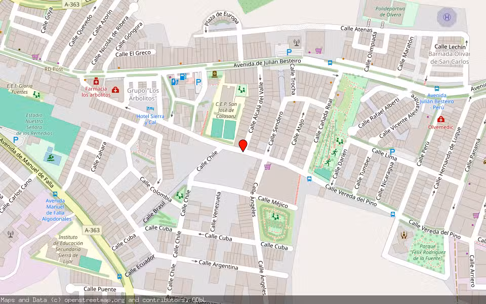 Mapa de Subasta Inmueble (Finca rústica) en Olvera, Cádiz