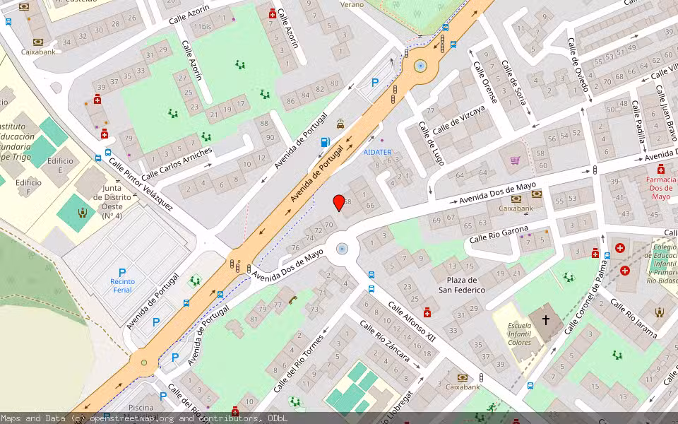 Mapa de Subasta Inmueble (Vivienda) en Mostoles, Madrid