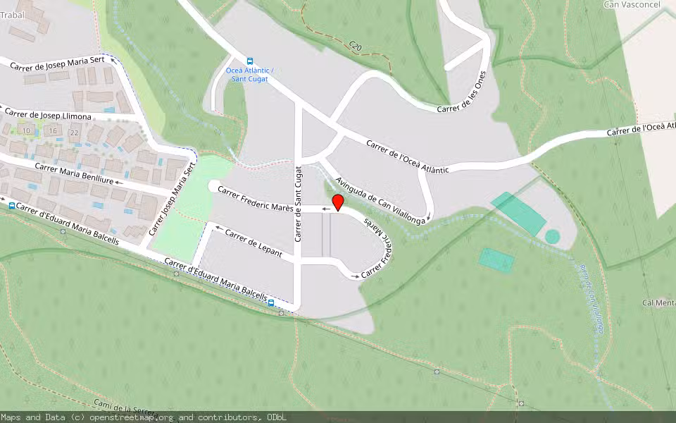 Mapa de Subasta Inmueble (Vivienda) en Sant Cugat Del Vallés, Barcelona