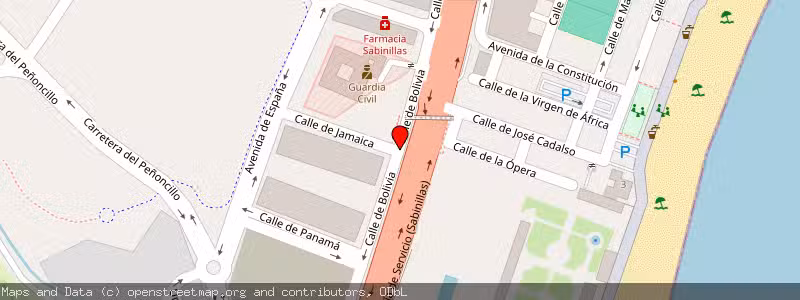 Mapa de Subasta de Inmueble (Local comercial) en Manilva, Málaga 