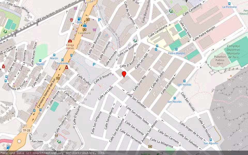 Mapa de Subasta Inmueble (Vivienda) en San Cristobal De La Laguna, Santa Cruz de Tenerife