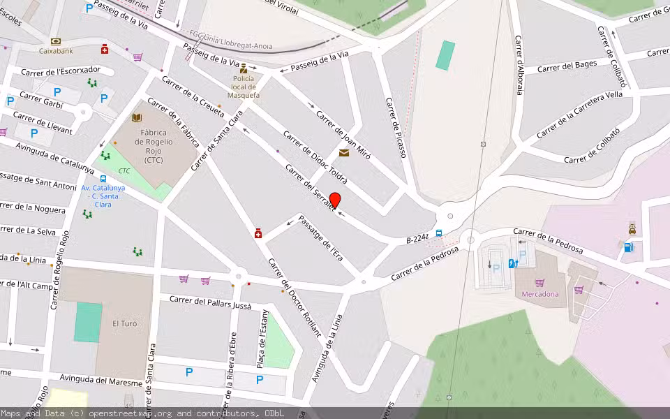 Mapa de Subasta Inmueble (Garaje) en Masquefa, Barcelona