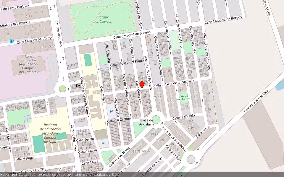 Mapa de Subasta Inmueble (Vivienda) en Nijar, Almería