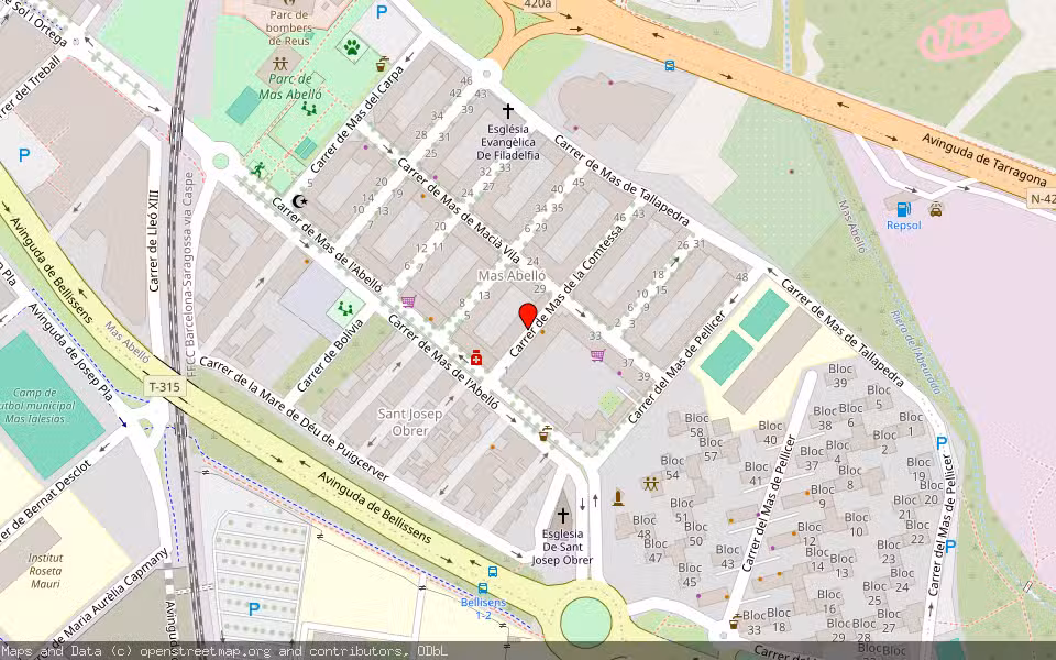 Mapa de Subasta Inmueble (Local comercial) en Reus, Tarragona