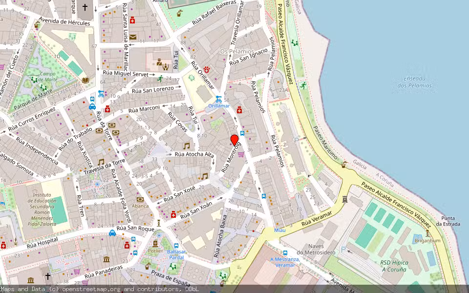 Mapa de Subasta Inmueble (Vivienda) en A Coruña