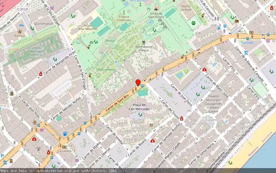 Mapa de Subasta Inmueble (Vivienda) en Badalona, Barcelona