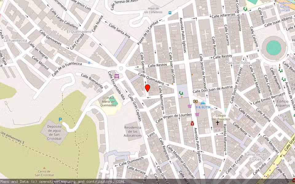Mapa de Subasta Inmueble (Vivienda) en Almeria, Almería