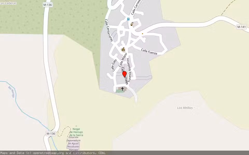 Mapa de Subasta Inmueble (Vivienda) en Horcajo  De La Sierra, Madrid