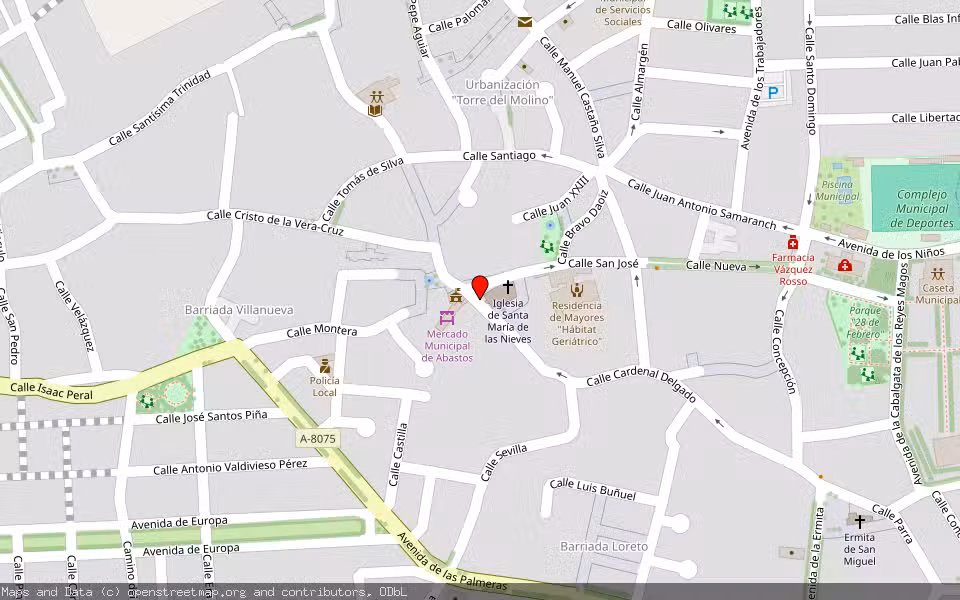 Mapa de Subasta Inmueble (Solar) en Villanueva Del Ariscal, Sevilla