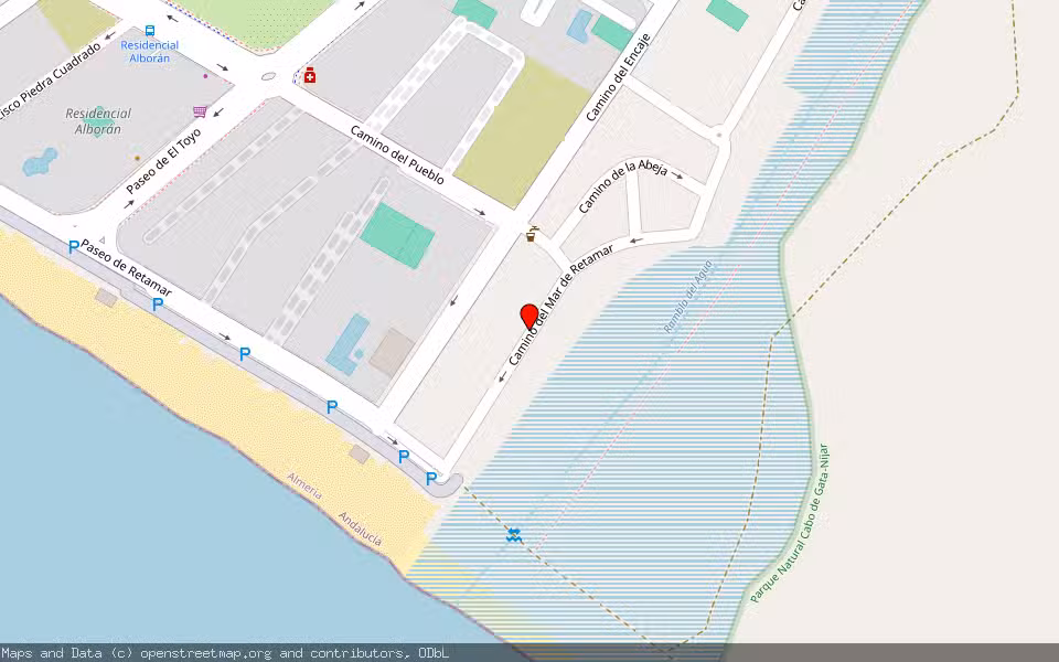 Mapa de Subasta Inmueble (Local comercial) en Retamar, Almería