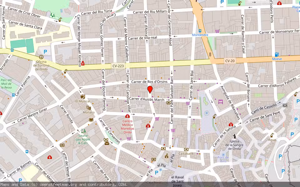 Mapa de Subasta Inmueble (Vivienda) en Onda, Castellón/Castelló