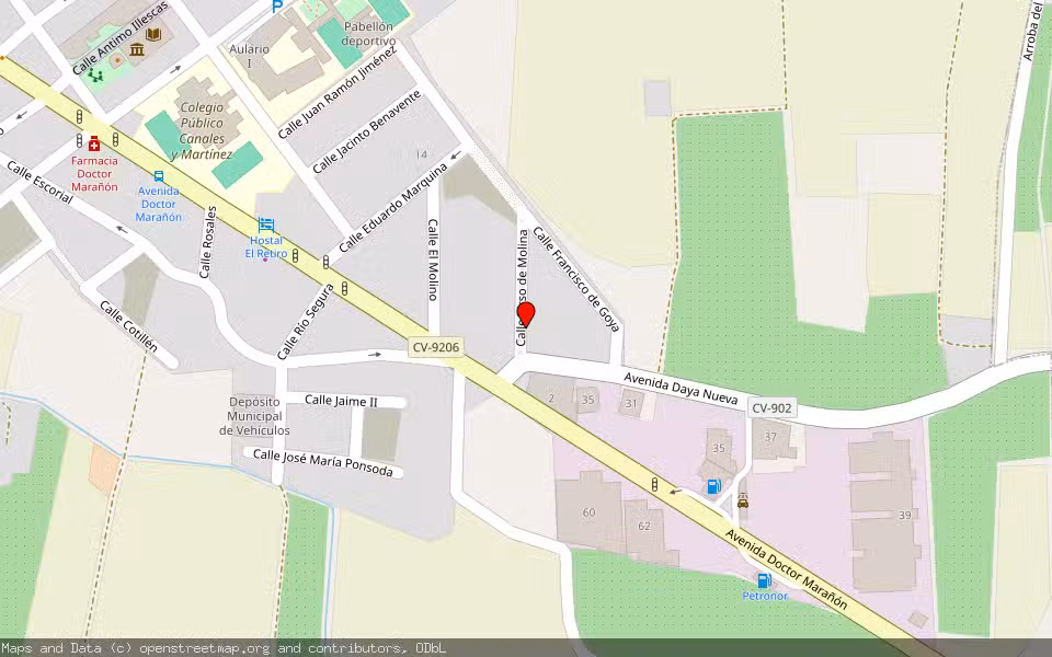 Mapa de Subasta Inmueble (Garaje) en Almoradí, Alicante/Alacant