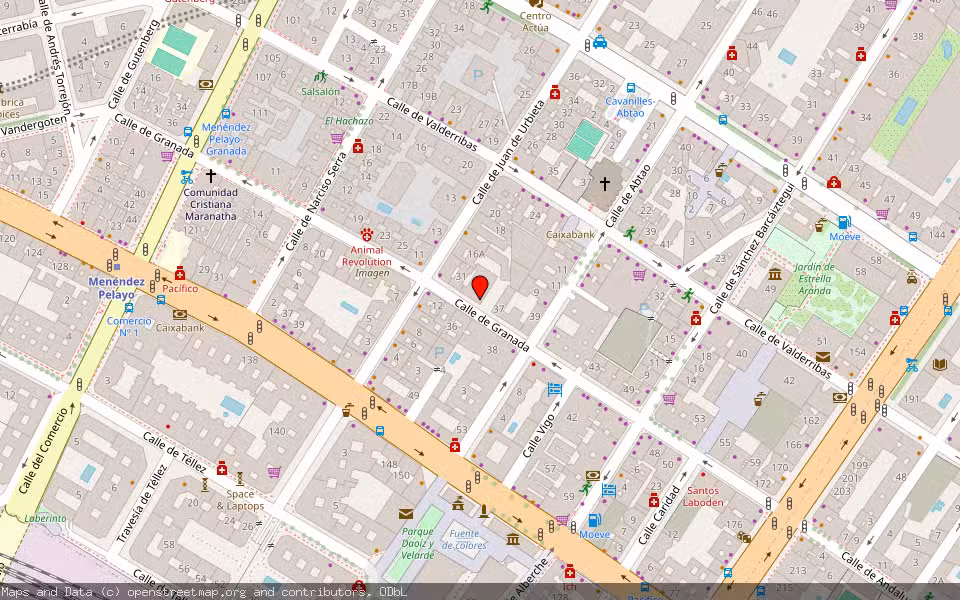 Mapa de Subasta Inmueble (Garaje) en Madrid