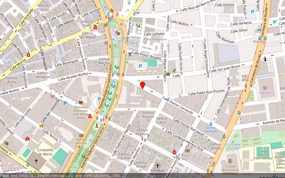 Mapa de Subasta Inmueble (Vivienda) en Almeria, Almería