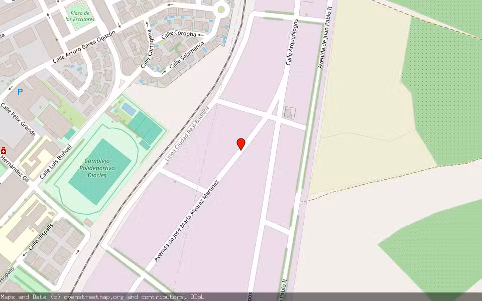 Mapa de Subasta Inmueble (Solar) en Mérida, Badajoz