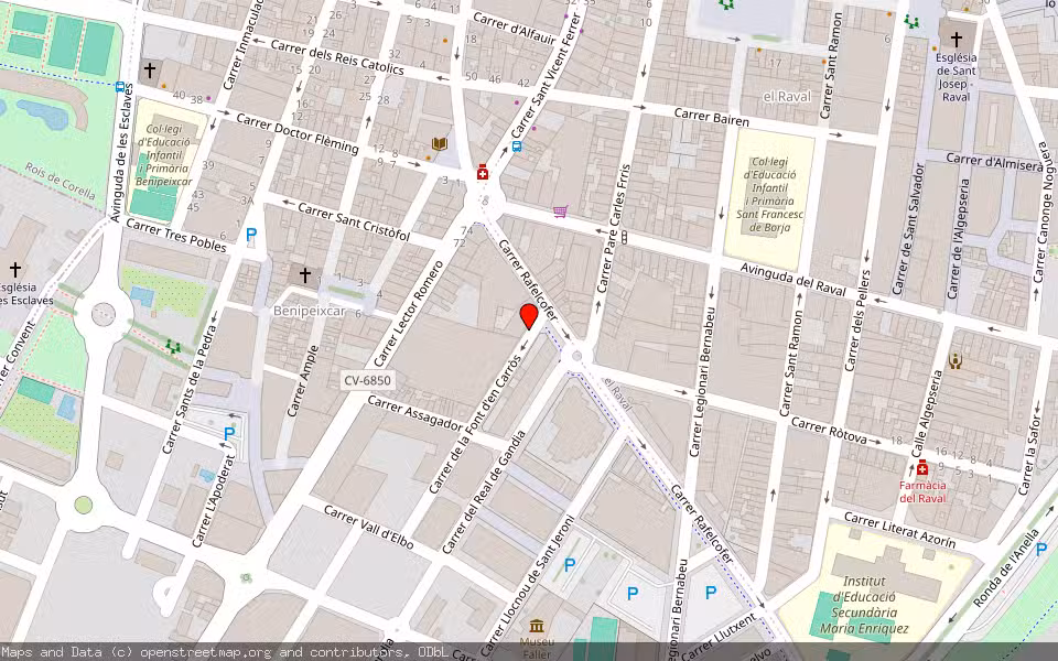 Mapa de Subasta Inmueble (Trastero) en Gandia, Valencia/València