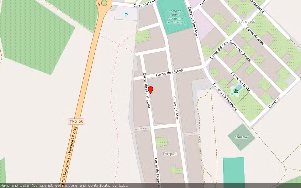 Mapa de Subasta Inmueble (Vivienda) en Sant Jaume Dels Domenys, Tarragona