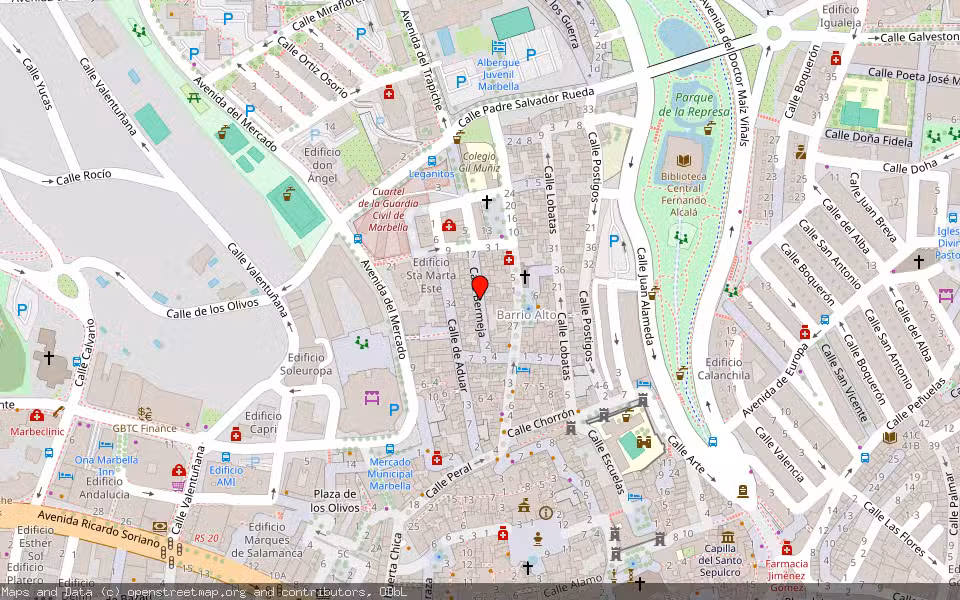 Mapa de Subasta Inmueble (Vivienda) en Marbella, Málaga