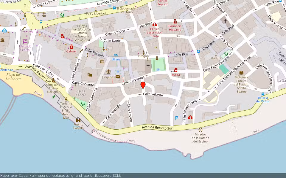 Mapa de Subasta Inmueble (Vivienda) en Ceuta