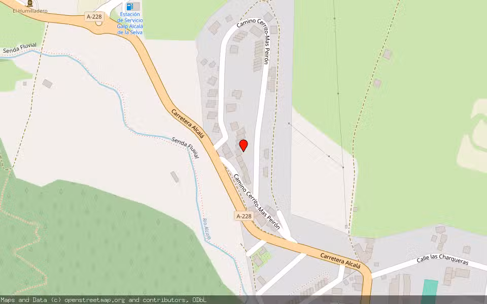 Mapa de Subasta Inmueble (Finca rústica) en Alcala De La Selva, Teruel