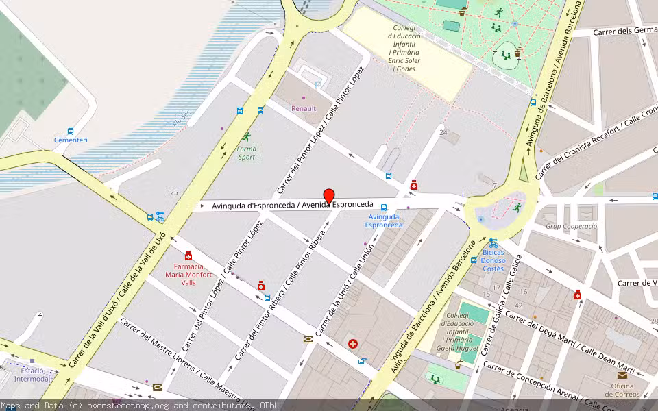 Mapa de Subasta Inmueble (Local comercial) en Castellon, Castellón/Castelló