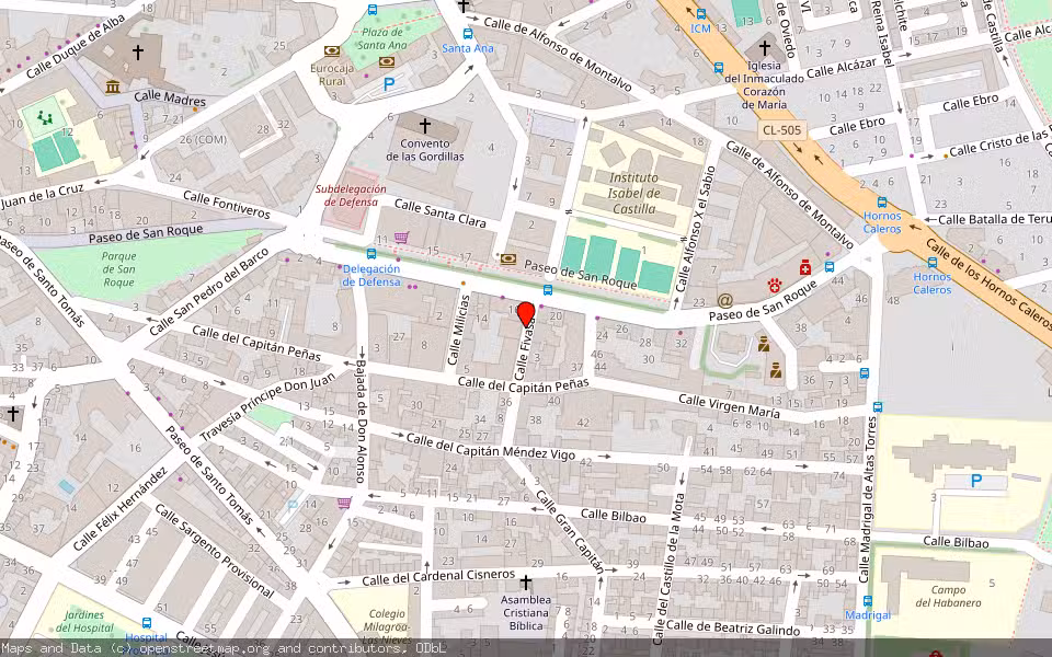 Mapa de Subasta Inmueble (Otros) en Avila, Ávila