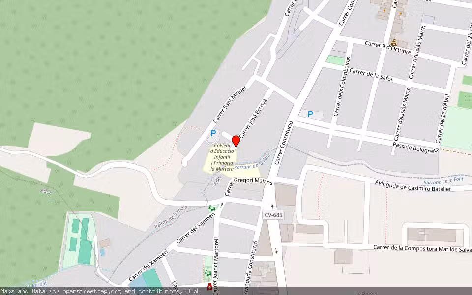 Mapa de Subasta Inmueble (Vivienda) en Palma De Gandía, Valencia/València