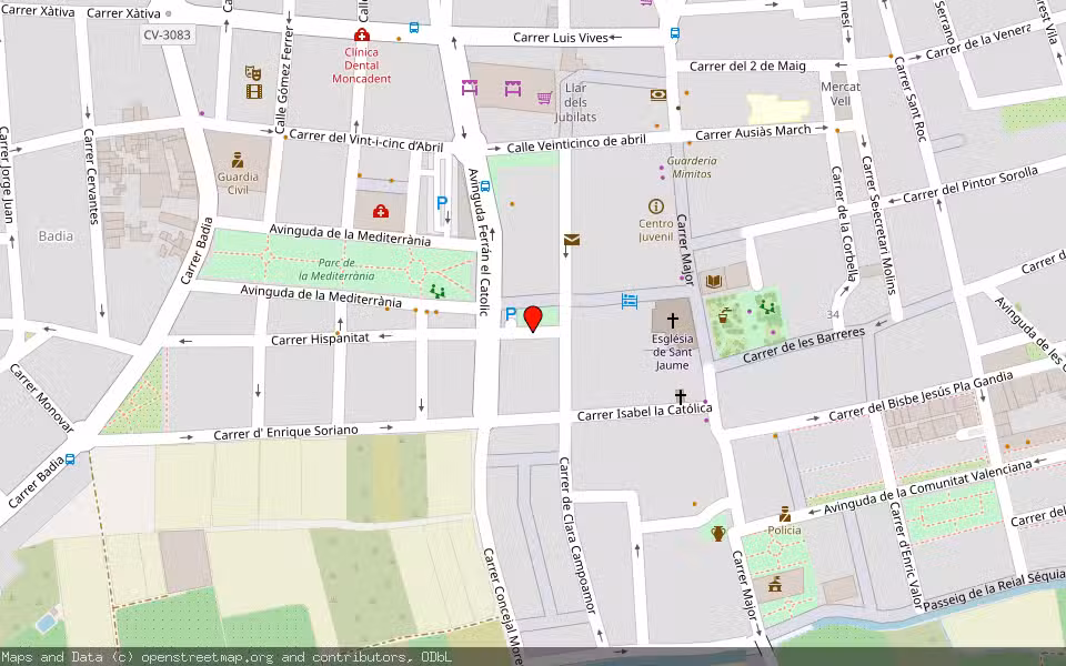 Mapa de Subasta Inmueble (Vivienda) en Montcada, Valencia/València