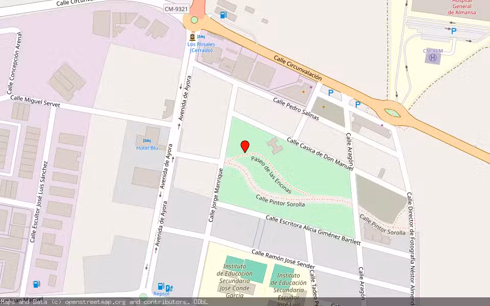 Mapa de Subasta Inmueble (Vivienda) en Almansa, Albacete