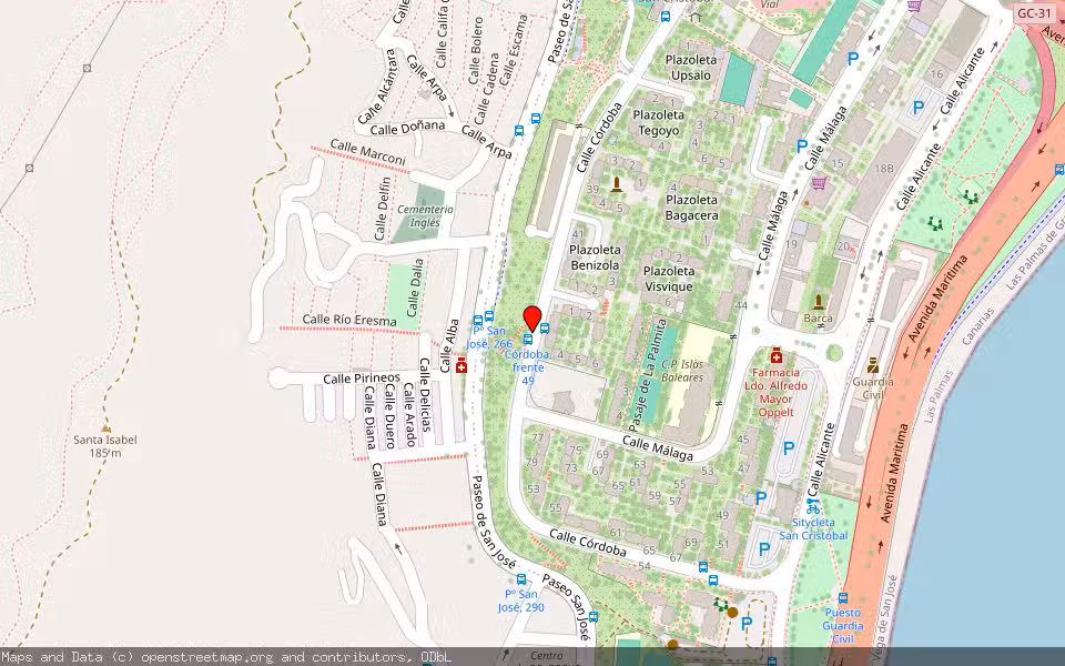 Mapa de Subasta Inmueble (Vivienda) en Las Palmas De Gran Canaria, Las Palmas