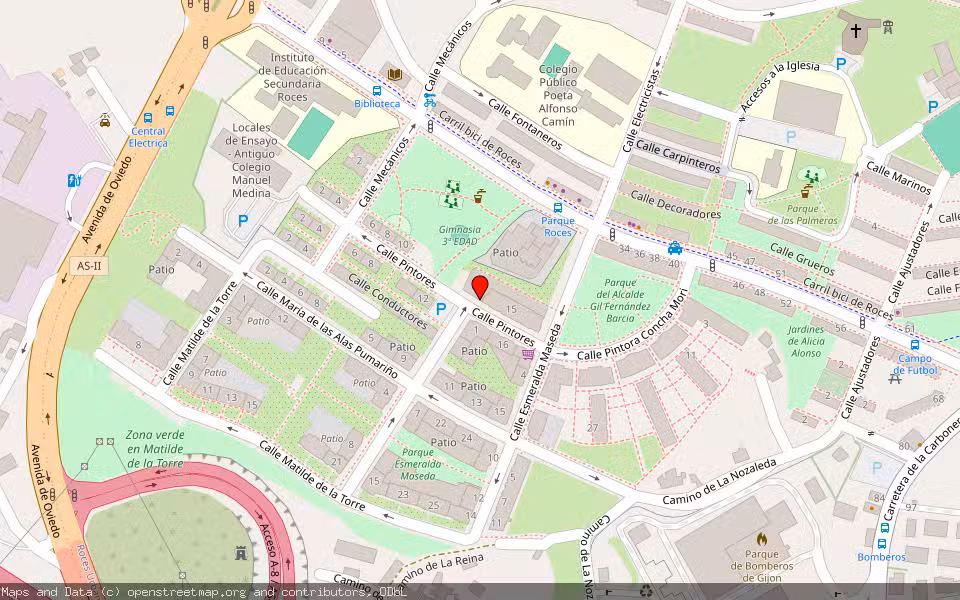 Mapa de Subasta Inmueble (Garaje) en Gijon, Asturias