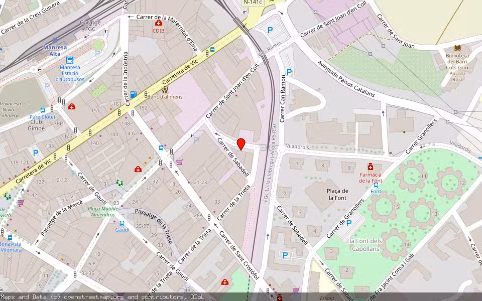 Mapa de Subasta Inmueble (Vivienda) en Manresa, Barcelona