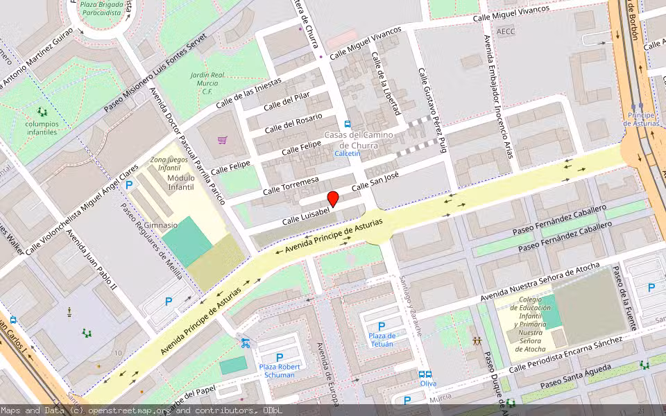 Mapa de Subasta Inmueble (Solar) en Murcia