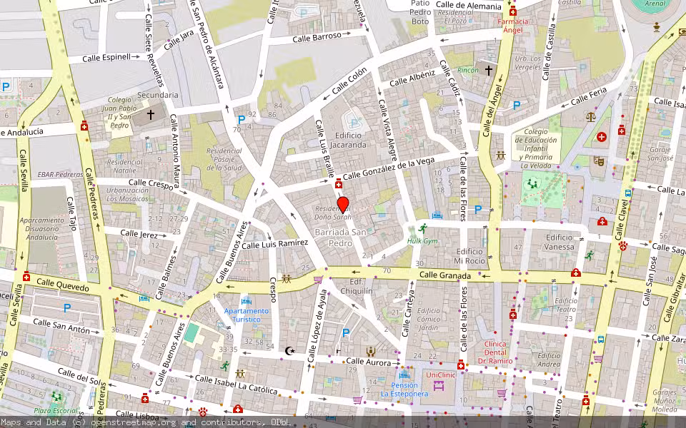 Mapa de Subasta Inmueble (Garaje) en La Linea De La Concepcion, Cádiz